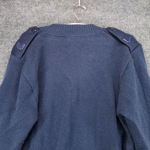 Vintage Military Equipment Company Knit Sweater Mens 40R Blue Pullover V-Neck - Picture 6 of 12